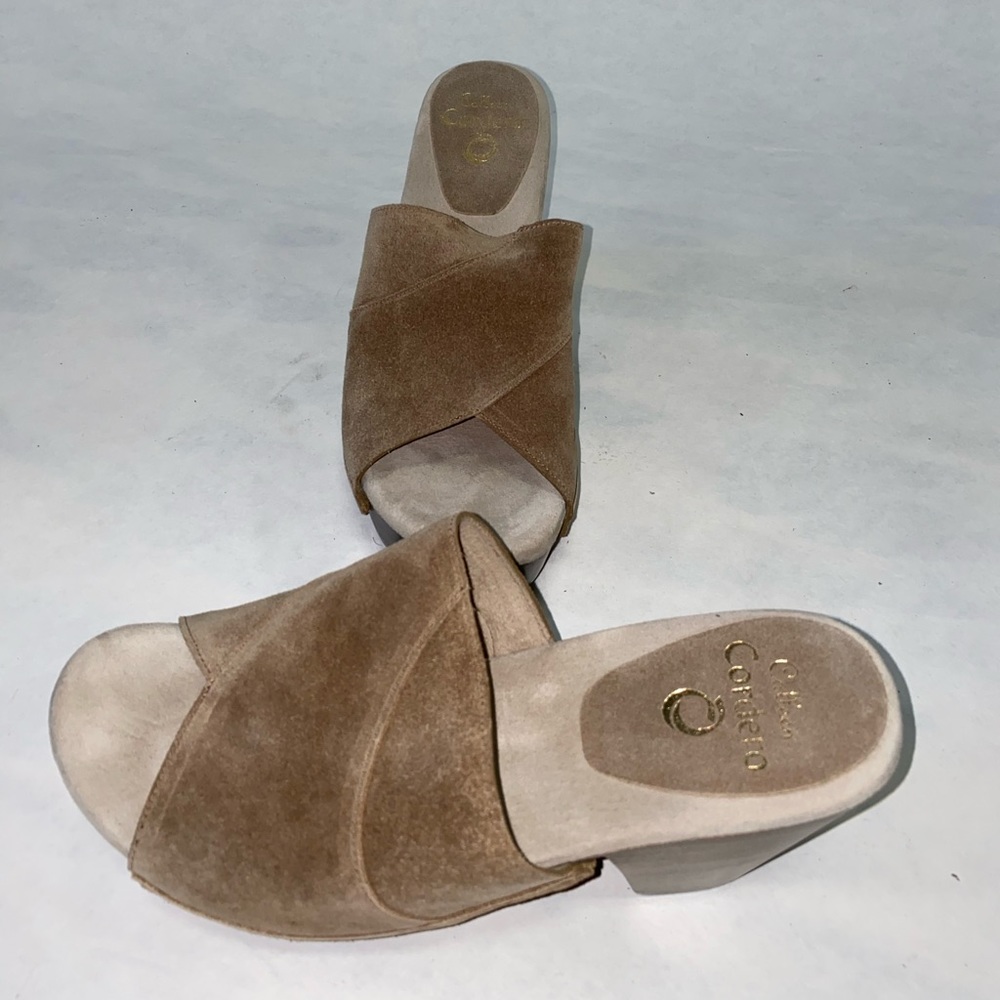 Suede Slide Clog Sandal